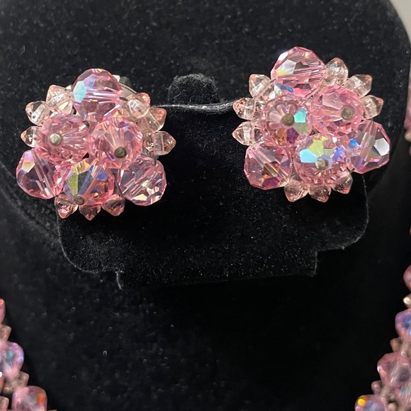 Genuine Australian crystal 3 tier vintage necklace 12” long from clasp to clasp - Picture 7 of 9